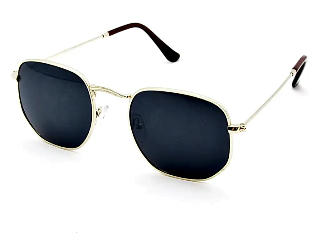 Extoll Hexa-Round Beşgen Kadın Güneş Gözlüğü Unisex Gözlük ex612B - Altın