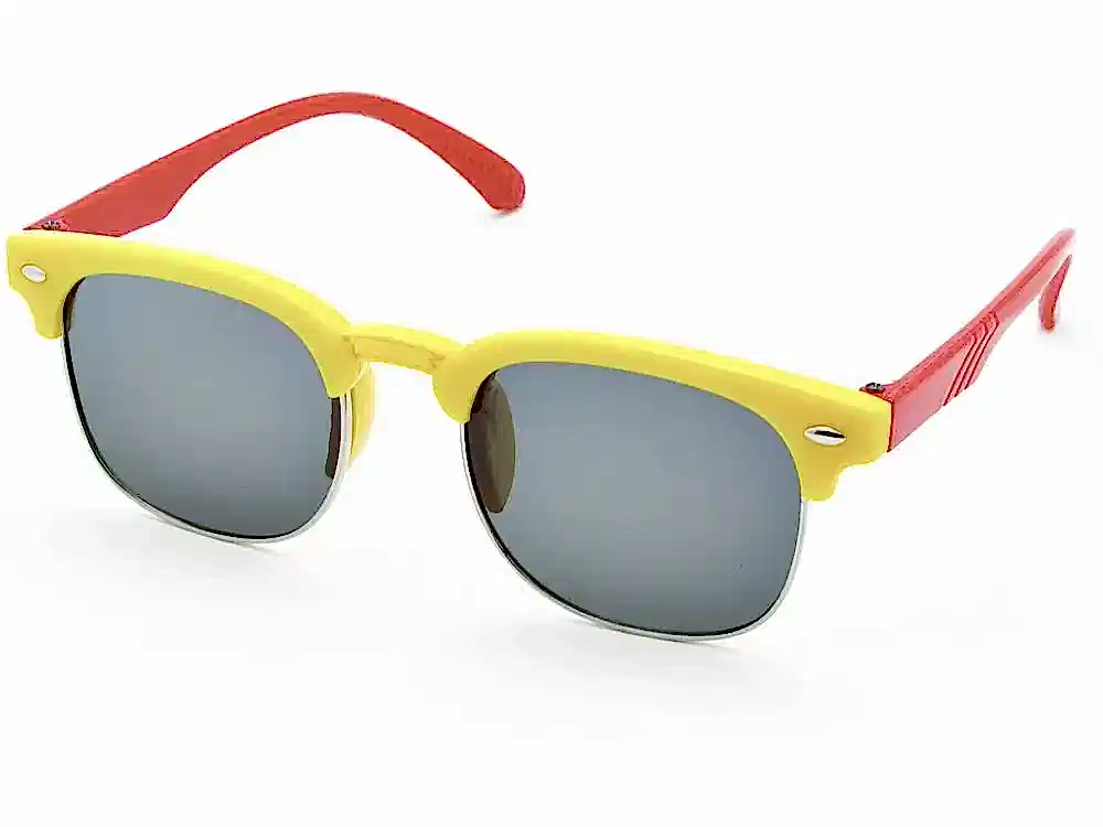 Extoll Clubmaster Erkek Çocuk Güneş Gözlüğü Renkli ex270 - Ç-Sarı / S-Kırmızı