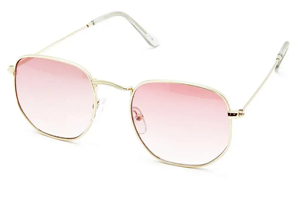 Extoll Hexagonal Unisex Güneş Gözlüğü Beşgen Hexagonal ex612u - Pembe