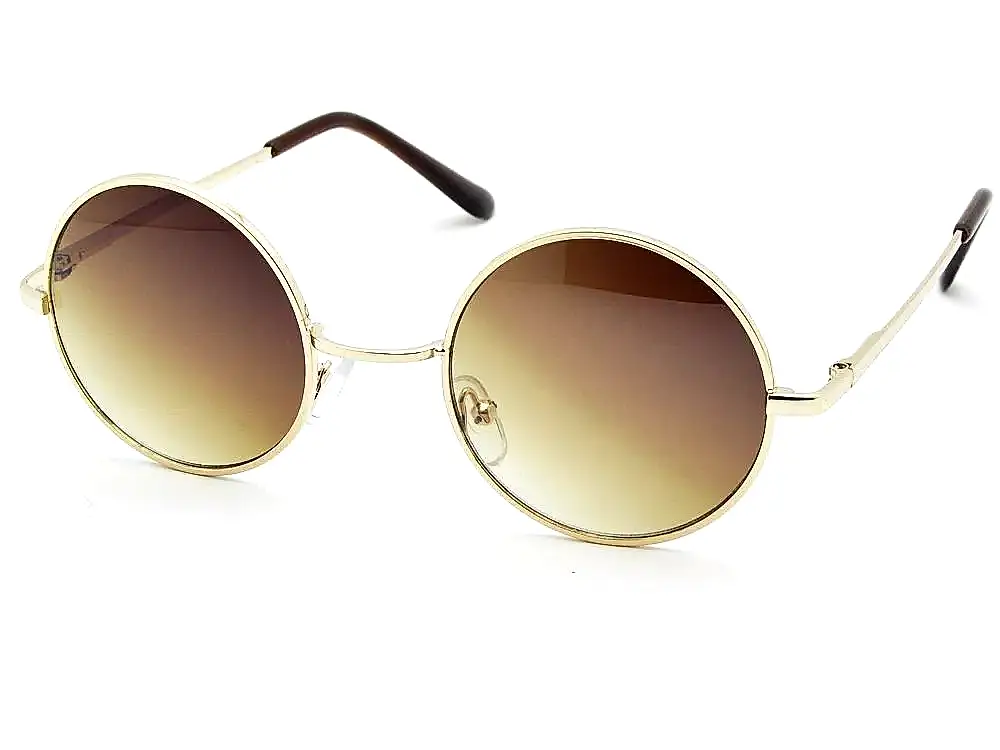 Extoll John Lennon Erkek Güneş Gözlüğü Gözlük 6 Renk Ex608 - Kahverengi