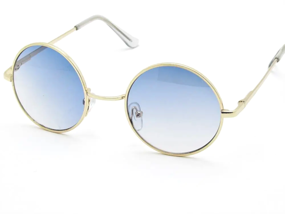 Extoll John Lennon Yuvarlak Siyah Renk Güneş Gözlüğü 6 Renk Ex608 - Mavi