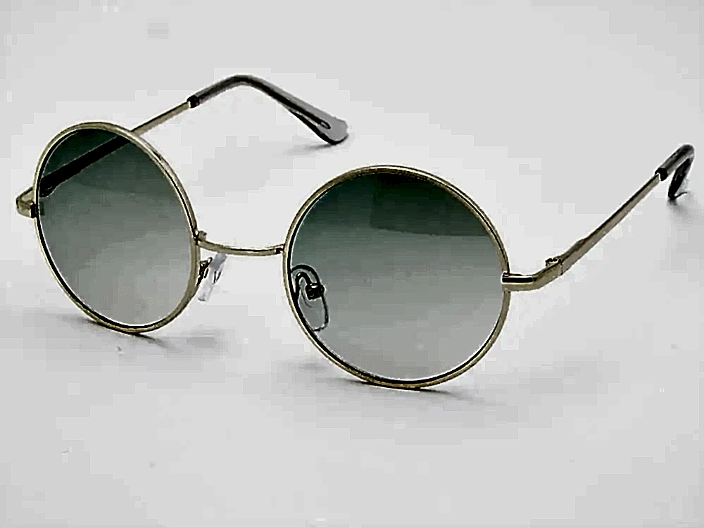 Extoll John Lennon Yuvarlak Siyah Renk Güneş Gözlüğü 6 Renk Ex608 - Yeşil