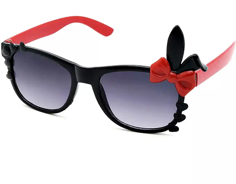 Extoll Kız Çocuk Güneş Gözlüğü Tavşan Kulağı Fiyonklu ex250 - Ç-Siyah / S-Kırmızı