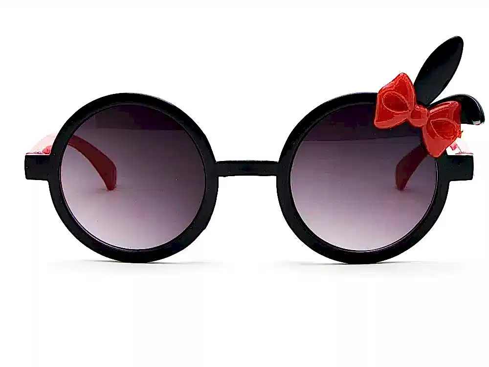 Extoll Kız Çocuk Güneş Gözlüğü Tavşan Kulağı Fiyonklu ex252 - Ç-Siyah / S-Kırmızı