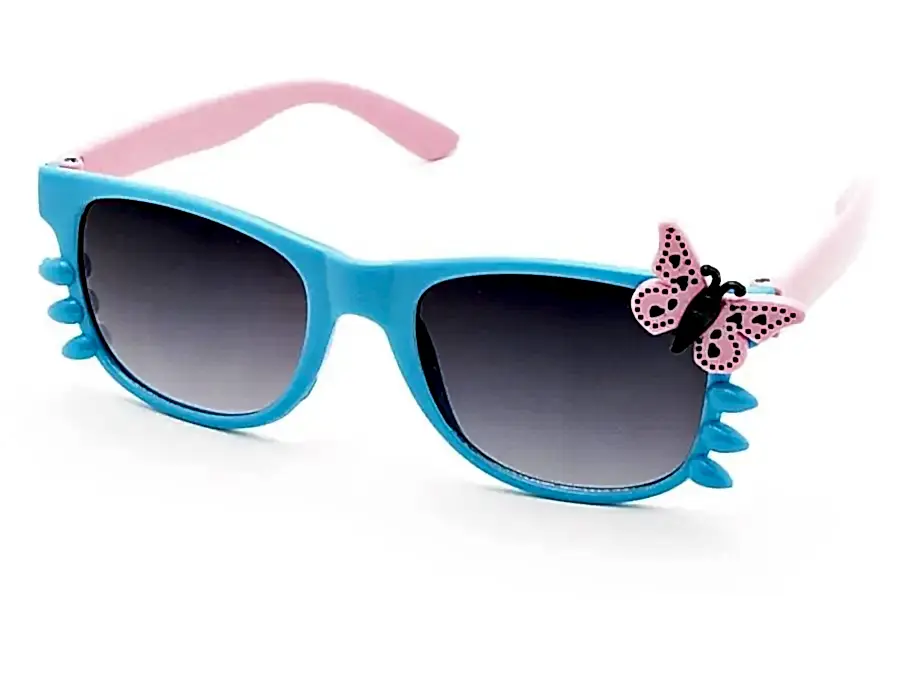 Extoll Renkli Kız Çocuk Güneş Gözlüğü Kelebekli ex253 - Ç-Mavi / S-Pembe