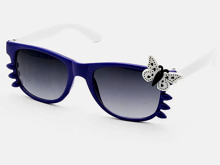 Extoll Renkli Kız Çocuk Güneş Gözlüğü Kelebekli ex253 - Ç-Mor / S-Beyaz