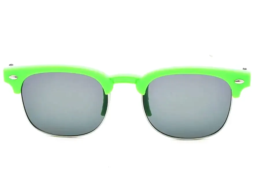 Extoll Clubmaster Erkek Çocuk Güneş Gözlüğü Renkli ex270 - Ç-Yeşil / S-Beyaz
