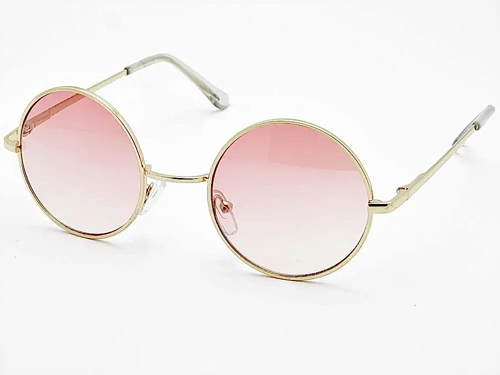 Extoll Yuvarlak Cam John Lennon Erkek Güneş Gözlüğü 6 Renk ex608 - Pembe