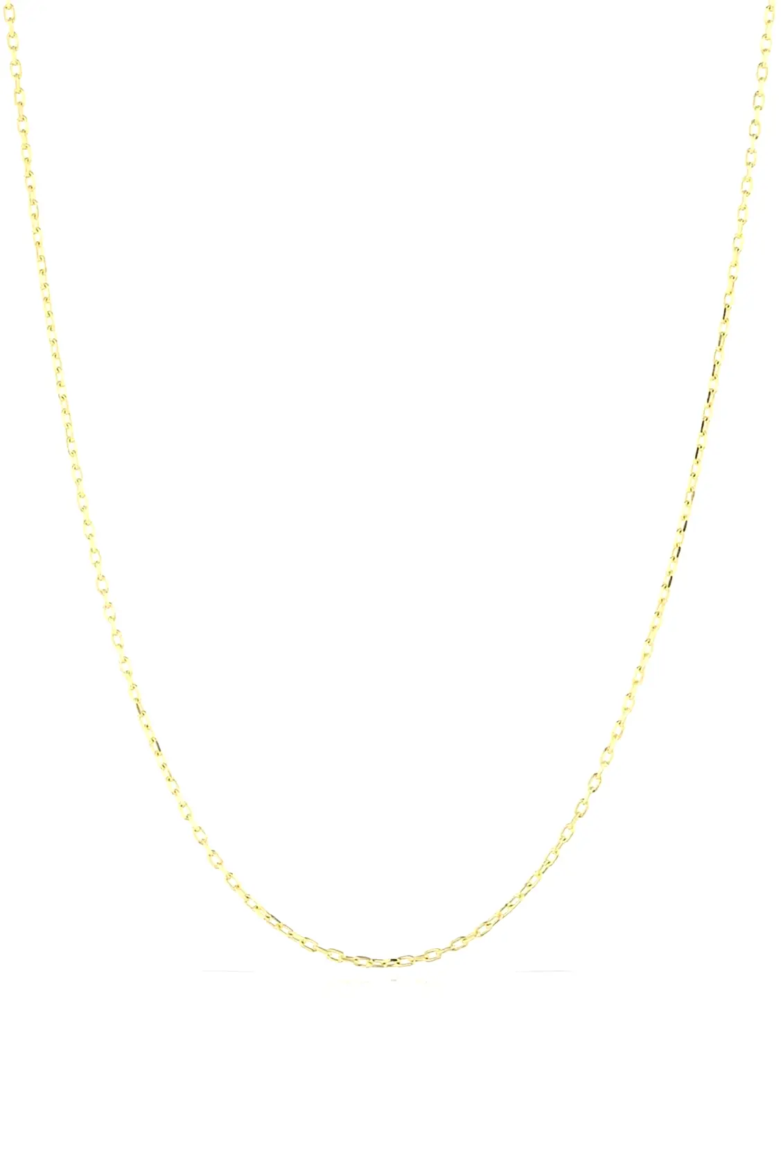 Gümüş Forse Model Erkek Kadın Kolye Zincir 55cm 5gr msn15 - Sarı