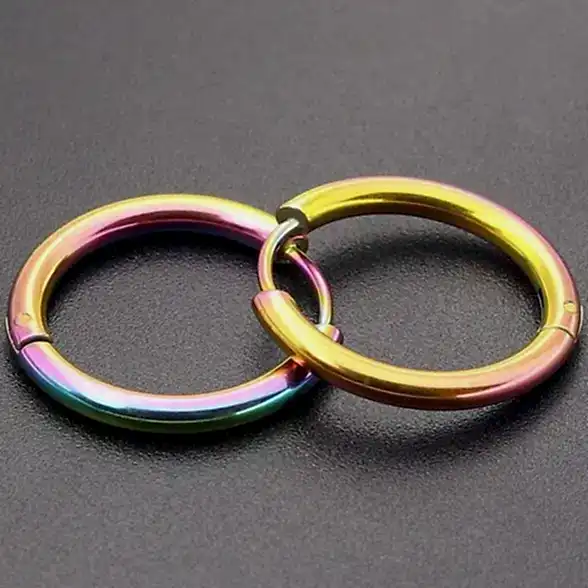 Halka İnce Parlak Erkek Bayan Unisex Çelik Küpe Çifti 2 Adet mse5-2 - Karışık Renk