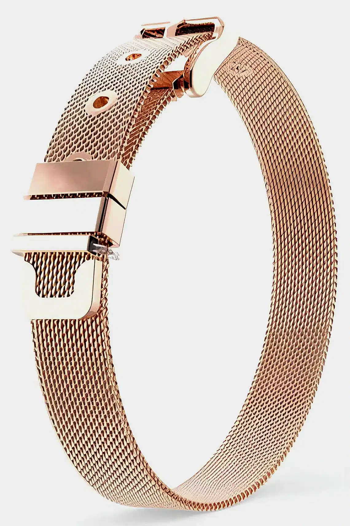 Kordon Kemer Örgü Hasır Erkek Çelik Bileklik scb03 - Pembe