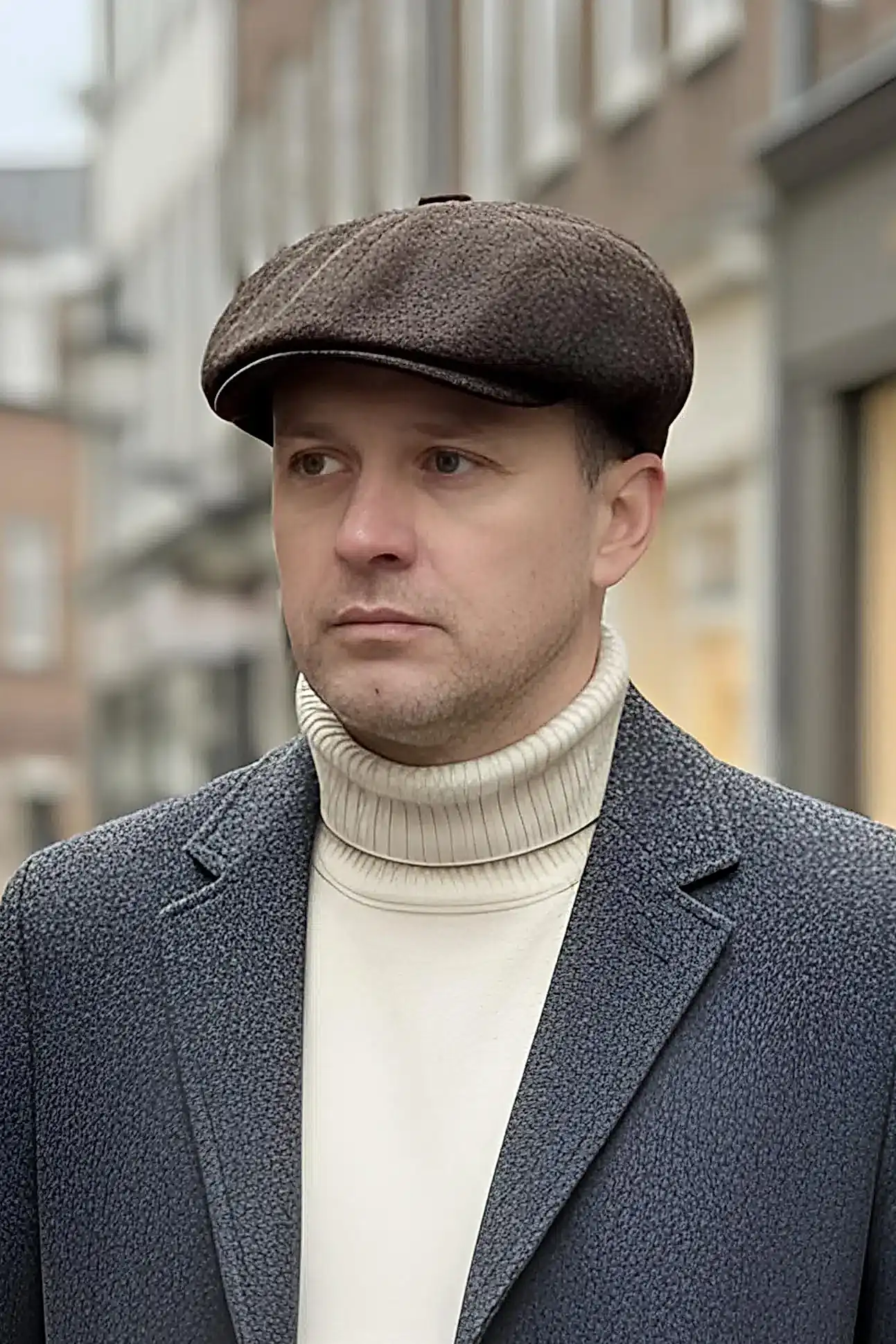 Peaky Blinders Şapka Newsboy Trend 8 Parça Kasket Fötr cp224p - Kahverengi