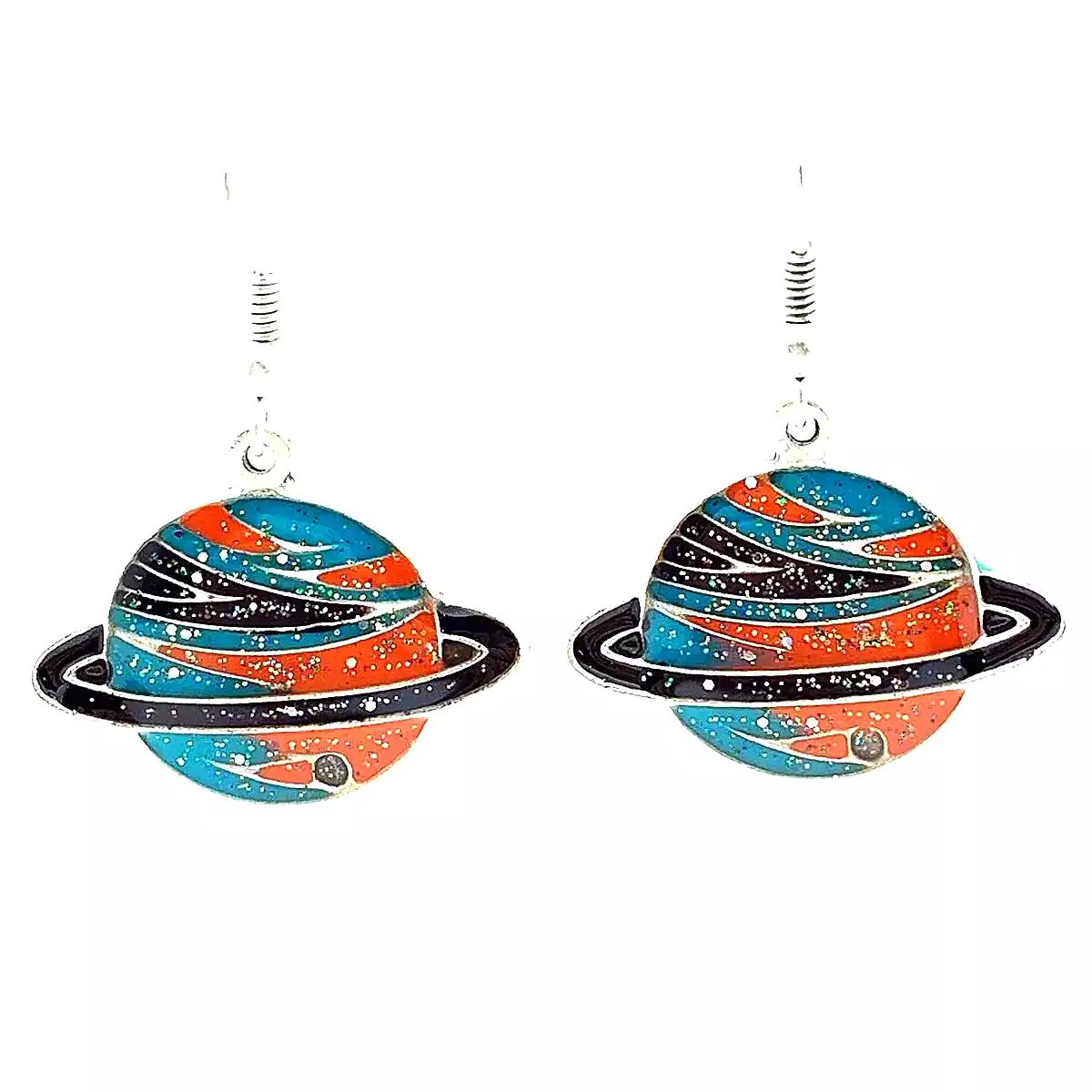 Sallantılı Satürn Küpe bck11 - Mavi