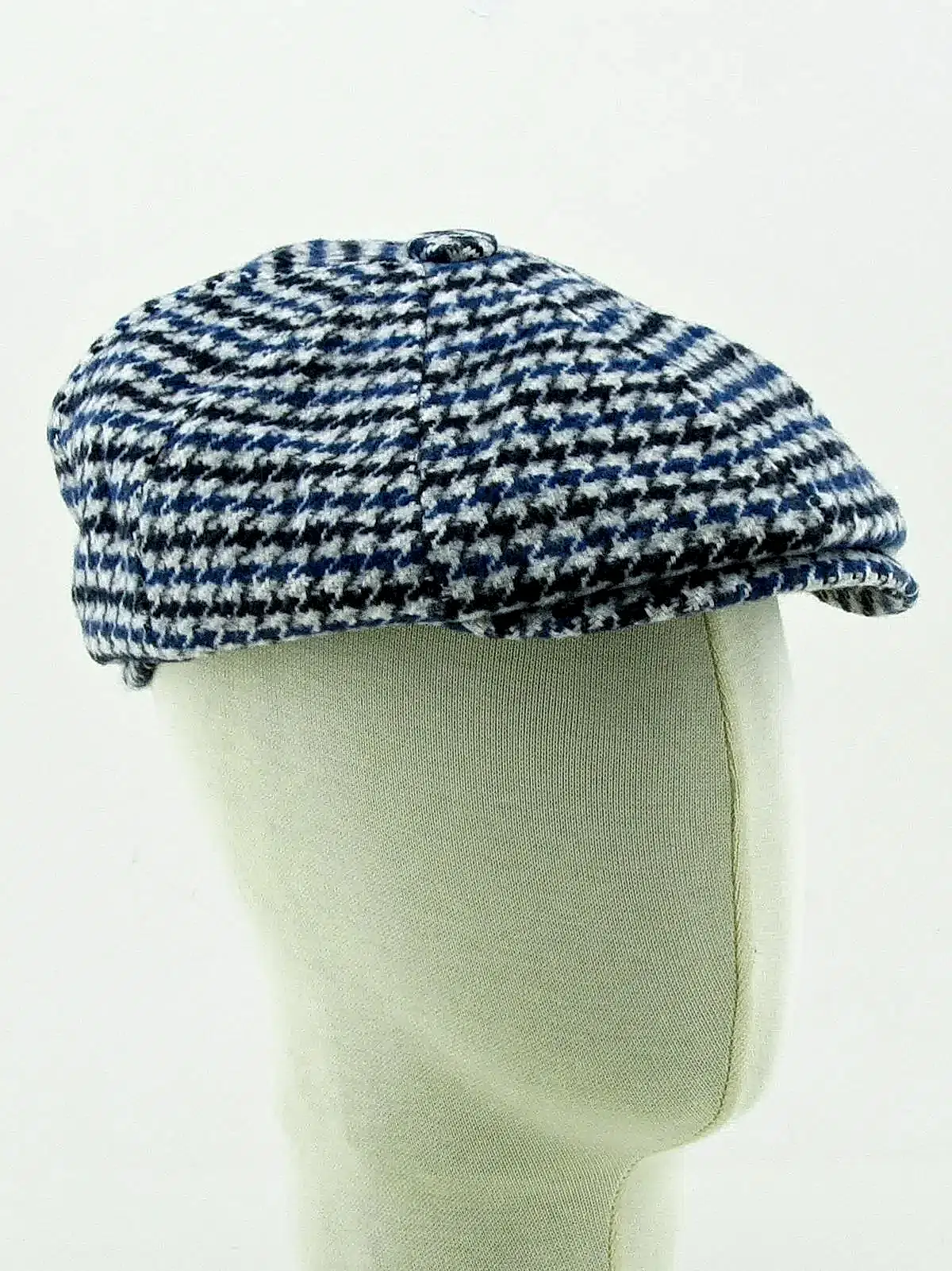 Erkek Kasket Baretta Kışlık Şapka Beckham Model Peaky Blinders Şapka cp231 - Mavi Beyaz