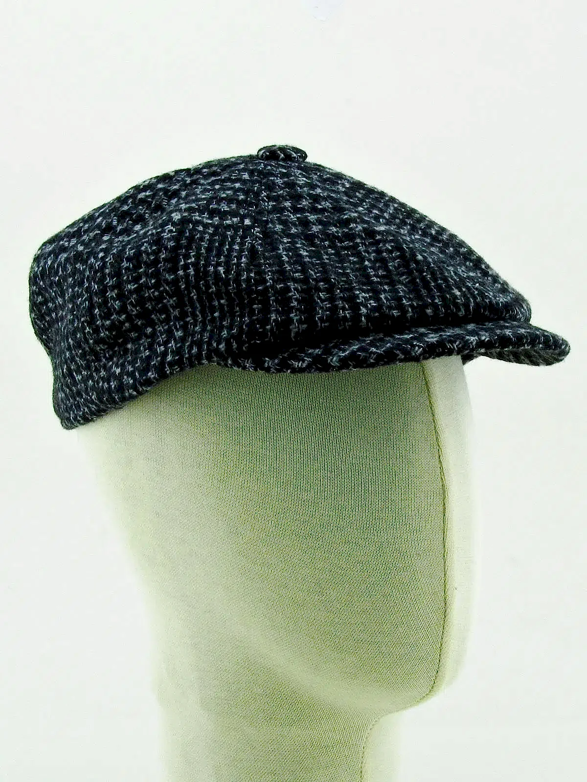 Erkek Kasket Baretta Kışlık Şapka Beckham Model Peaky Blinders Şapka cp231 - Siyah - Gri