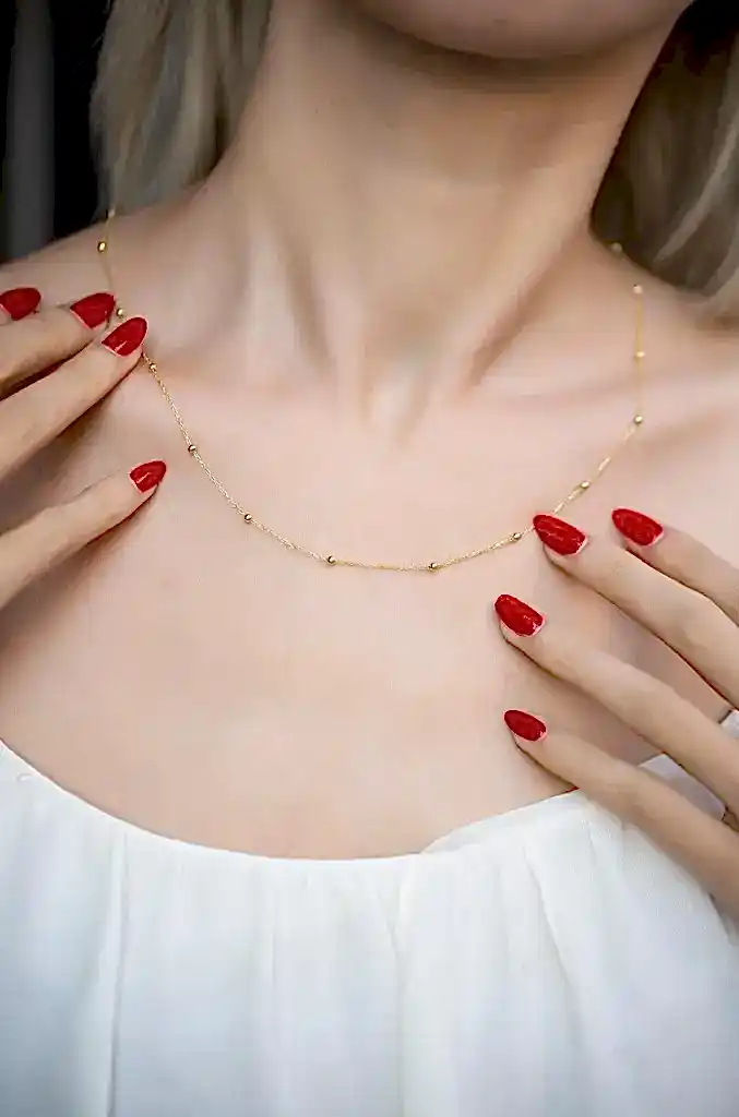 Toplu Bayan Gümüş Zincir Kolye 60 cm 3 Renk wsn212u - Sarı