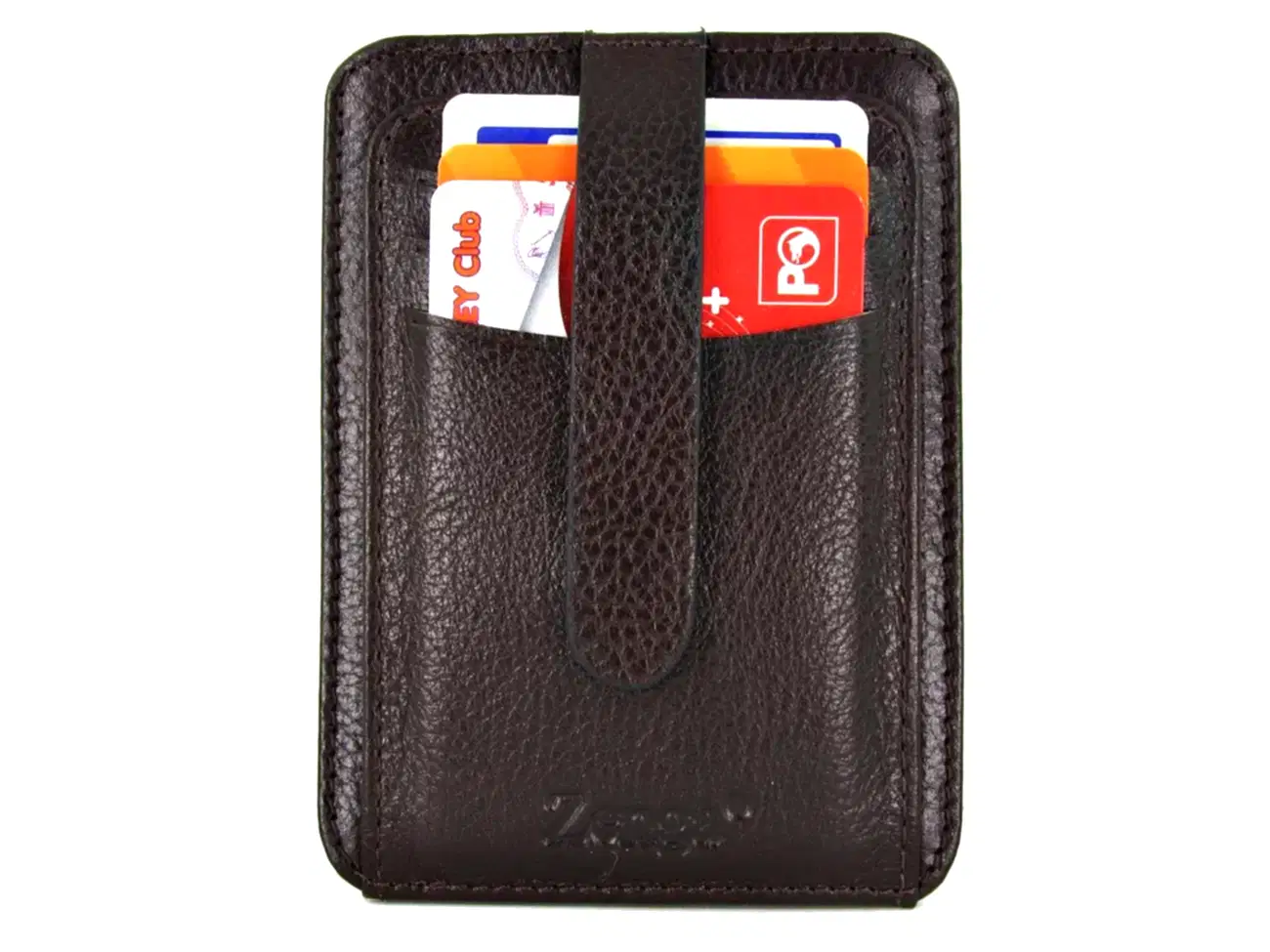 Kişiye Özel İsimli Zenga Erkek Deri Cüzdan Kartlık z031 - Koyu Kahve